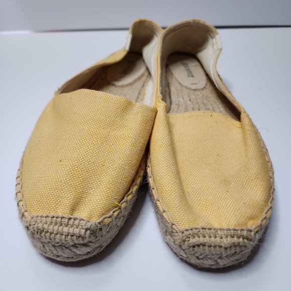 Women's Soludos Original Dali Flat Canvas Espadrille Slip-On Size 9 Yellow - Picture 10 of 12